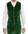 Green Velvet Slim Fit Double Breasted Suit