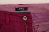 Purple Cotton Stretch Slim Denim Jeans