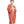 Orange Oriental Flower Long Kimono