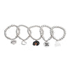 Silver Ball Bead Black Girl Magic Charm Bracelets