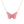 Pink 3D Butterfly Pendant Necklace