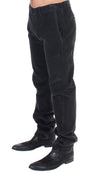 Black Corduroy Cotton Straight Fit Pants