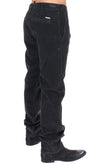 Black Corduroy Cotton Straight Fit Pants