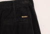 Black Corduroy Cotton Straight Fit Pants