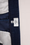 Blue Cotton Straight Fit Casual Pants