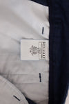 Blue Cotton Straight Fit Casual Pants