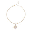 Gold Luxury French Designer Flower Necklace