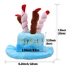 Hat Cap Cake Candles Pet Birthday Costume Cosplay Puppy Dog Cat Christmas Deco