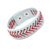 White Baseball Snap Bracelet