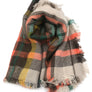 Multi Color Plaid Oversized Checker Blanket Tassel Long Scarf Shawl Wrap Fringe