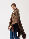 Oversize Blanket Tassel Long Large Wrap Wool Scarf w/ Hat Checker National Shawl