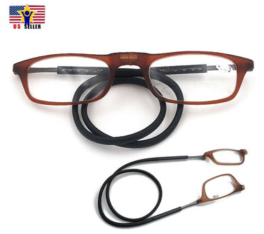 Man Women Presbyopia Magnifying Reading Eye Glasses Neck Hangs Flexible Necklace