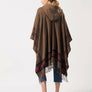 Oversize Blanket Tassel Long Large Wrap Wool Scarf w/ Hat Checker National Shawl
