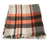 Multi Color Plaid Oversized Checker Blanket Tassel Long Scarf Shawl Wrap Fringe