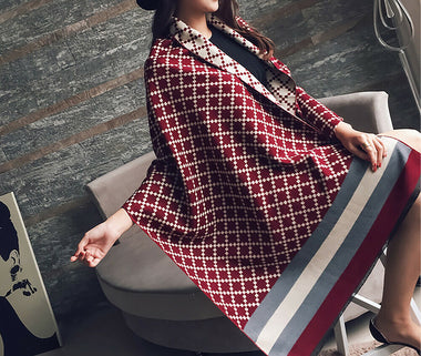 Multi Tone Plaid Oversized Checker Cashmere Blanket Tassel Long Scarf Shawl Wrap