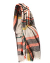 Multi Color Plaid Oversized Checker Blanket Tassel Long Scarf Shawl Wrap Fringe