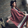 Multi Tone Plaid Oversized Checker Cashmere Blanket Tassel Long Scarf Shawl Wrap