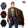 Oversize Blanket Tassel Long Large Wrap Wool Scarf w/ Hat Checker National Shawl