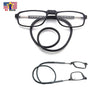 Women Man Reading Presbyopia Magnifying Eye Glasses Neck Hangs Flexible Necklace