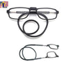 Unisex 2.25 Black Frame Reading Presbyopia Magnifying Eye Glasses Neck Hangs