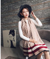 Multi Tone Plaid Oversized Checker Cashmere Blanket Tassel Long Scarf Shawl Wrap