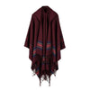 Oversize Blanket Tassel Long Large Wrap Wool Scarf w/ Hat Checker National Shawl