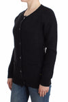 Black wool cardigan