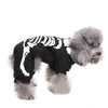 Pet Skeleton Costume Dog Cat Warm Puppy Apparel Halloween Skull Dress Up Cosplay