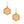 O Hexagon Initial Earrings