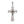 Silver Silver Stainless Steel Cross Pendant