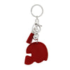 Red Football Helmet Keychain Bag Charm