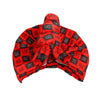 Red MK Tall Twist Knot Turban