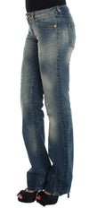 Blue Cotton Low Waist Jeans