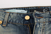 Blue Cotton Low Waist Jeans