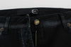 Blue Cotton Stretch Baggy Relax Jeans