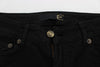 Black Cotton Stretch Slim Skinny Fit Jeans