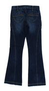 Blue Cotton Stretch Low Waist Jeans