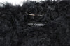 Black Goat Fur Shearling Long Jacket Coat