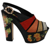 Dolce & Gabbana Floral Wedges Ankle Strap Sandals