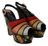 Dolce & Gabbana Floral Wedges Ankle Strap Sandals