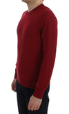 Red Cashmere Crew-neck Pullover Sweater