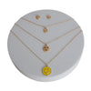 Gold 3 Layer Yellow Smiley Face Necklace