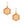 N Hexagon Initial Earrings