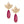 Fuchsia Teardrop Fish Hook Earrings