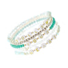 Follow Your Heart Aqua Beaded Bracelets