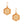 K Hexagon Initial Earrings