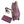 Purple Stripe Top Handle Handbag Set