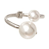 White Pearl Hinged Bracelet