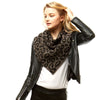 Gray Leopard Triangle Tube Scarf