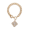 Gold Luxury French Designer Flower Bracelet